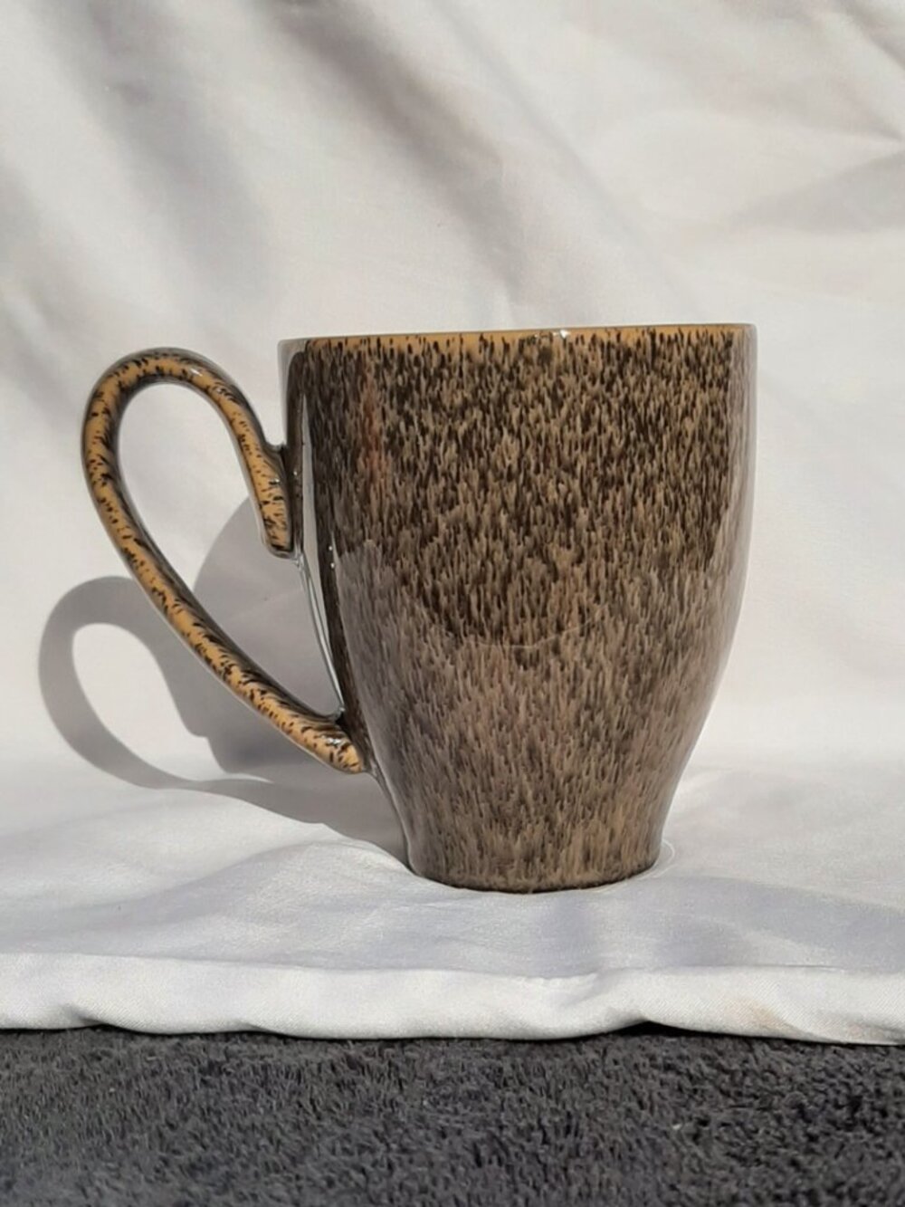 Denby Praline Brown Speckled Coffee Cup Mug 10 oz